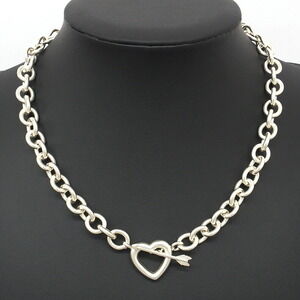 Tiffany Heart Arrow Toggle Necklace Silver